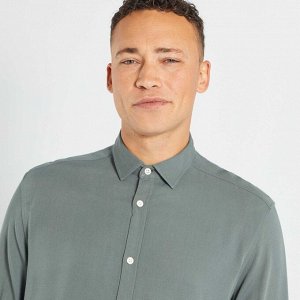 Легкая рубашка из вискозы - зеленый