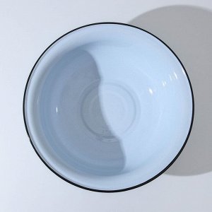 Таз эмалированный, 16 л, 49x15 см, цвет голубой