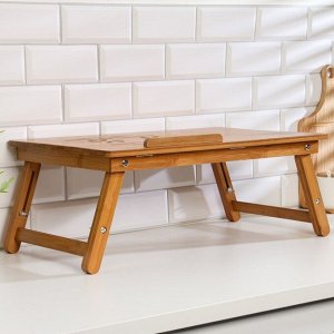 Столик для ноутбука складной, 22х50 см, дерево