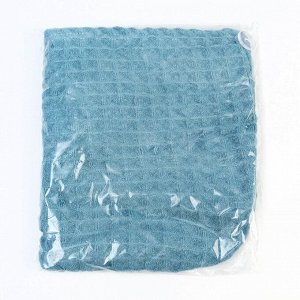 Чалма для сушки волос Этель "Waffle" цв. голубой, 65*25 см,, 100% п/э
