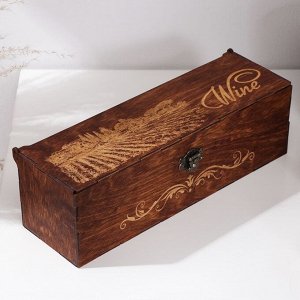 Ящик для вина Adelica «Тоскана», 33,5x10x10,2 см, цвет тёмный шоколад