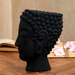 Кашпо "Будда", цвет черный