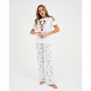 Пижама женская (футболка и брюки) KAFTAN "Deers" размер