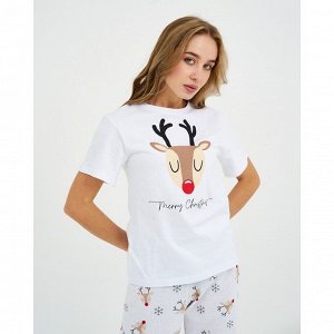 Пижама женская (футболка и брюки) KAFTAN "Deers" размер