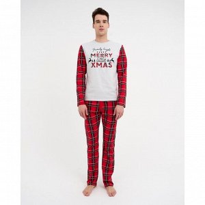 Пижама новогодняя мужская KAFTAN "X-mas", цвет красный