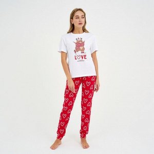 Пижама женская (футболка и брюки) KAFTAN "Love" р.48-50
