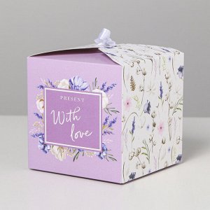 Коробка складная With love, 12 ? 12 ? 12 см