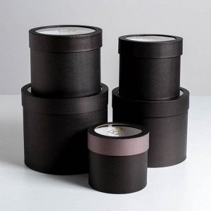 Набор коробок с PVC-окном 5 в 1 «Черные», 14 х 14 х 13 - 22 х 22 х 19,5 см