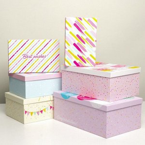 Набор подарочных коробок 6 в 1 «Happy Birthday», 20 х 12.5 х 7.5 ? 32.5 х 20 х 12.5 см