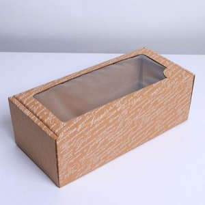 Коробка складная с PVC-окном «Для тебя», 16 ? 35 ? 12 см