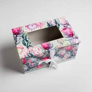 Коробка подарочная «Цветочная», 30 ? 20 ? 15 см