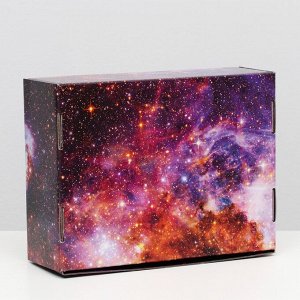 Подарочная коробка, двусторонняя Космический подарок 27 х 21 х 9 см