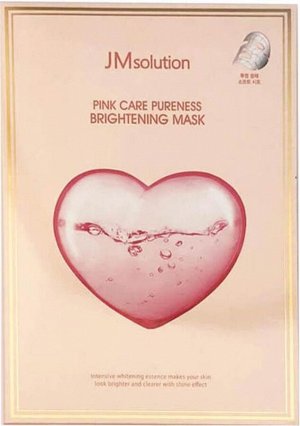 JMSolution Гипоаллергенная осветляющая тканевая маска PINK Care Pureness Brightening Mask, 30мл