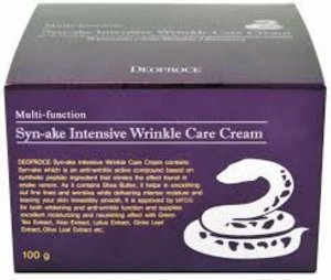 Deoproce Крем со змеиным ядом для интенсивного разглаживания морщин на лице Syn-Ake Intensive Wrinkle Care Cream, 100гр