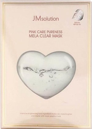 JMSolution Тканевая маска для сияния с транексамовой кислотой от пигментации Pink Care Pureness Mela Clear Mask, 30мл
