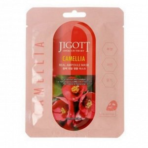 Jigott Маска-салфетка Real Ampoule Mask Camellia Камелия, 27мл