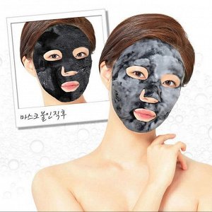 Elizavecca Маска пузырьковая для лица с порошком чёрного угля / Black Solution Bubble Serum Mask Pack, 28 мл