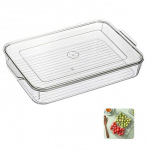 Ящик для холодильника с крышкой/Контейнер с крышкой для холодильника/Прозрачный контейнер для овощей