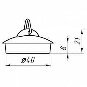 Пробка для раковины "АНИ" M400, 1 1/4", d=40 мм, голубая