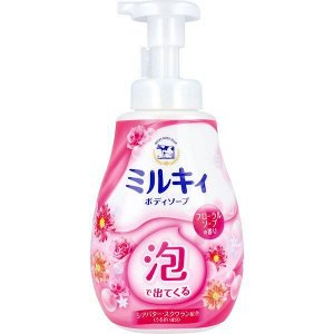 Увлажняющее жидкое мыло-пенка для тела с цветочным ароматом «Milky Body Soap» 600 мл (дозатор) / 12