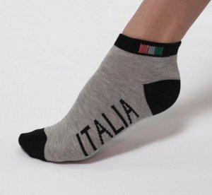 Носки Серый меланж
Носки спортивные, с логотипом "ITALIA", унисекс.
Состав: 60% Cotton + 20% Polyester + 13% Polyamide + 2% Elastane.