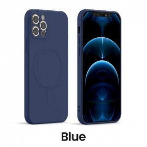 Силиконовый цветной чехол для Iphone MagSafe  Full Cover (+Камера)