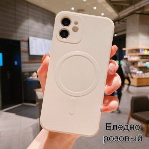 Силиконовый цветной чехол для Iphone MagSafe  Full Cover (+Камера)