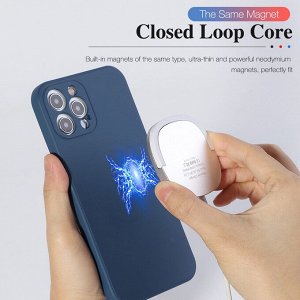 Силиконовый цветной чехол для Iphone MagSafe  Full Cover (+Камера)