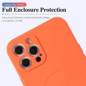 Силиконовый цветной чехол для Iphone MagSafe  Full Cover (+Камера)