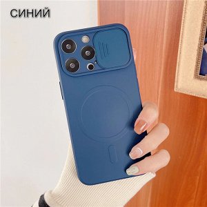 Силиконовый цветной чехол для Iphone с MagSafe Full Cover 13 Pro Max (+Камера)