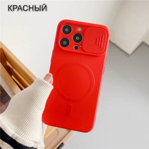 Силиконовый цветной чехол для Iphone с MagSafe Full Cover 13 Pro Max (+Камера)