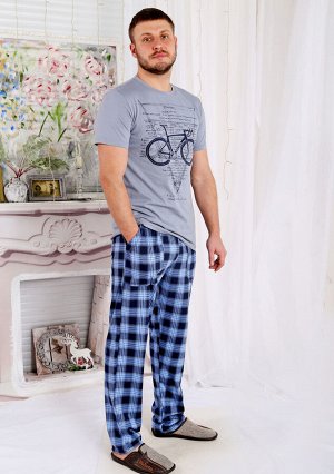 Пижама Регата (Велосипед) короткий рукав 3-984б (58 серый)