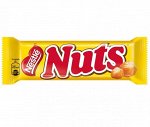 Шоколадный батончик Натс Nuts, карамель и нуга 50 г