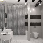 Штора для ванной виниловая, серая