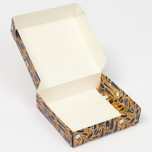 Коробка самосборная "Мужской набор", 20 х 18 х 5 см.