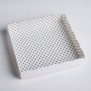 Коробка для кондитерских изделий с PVC-крышкой «Love», 15 ? 15 ? 3 см