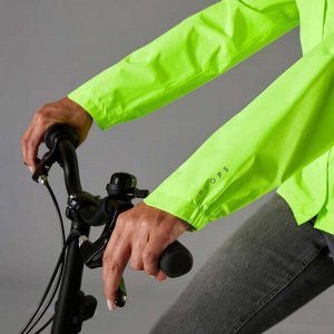 Куртка-дождевик женская для велопоездок 120. видимость по стандартам сиз btwin