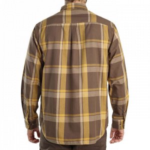 Рубашка для охоты с длинными рукавами SG100 LTD коричнево-желтая SOLOGNAC