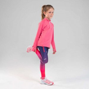 DECATHLON Тайтсы для легкой атлетики для девочек AT 100 сине-розовые градиент KALENJI