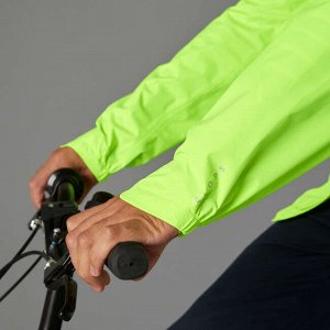 Куртка-дождевик мужская для велопоездок 120 видимость по стандартам сиз btwin