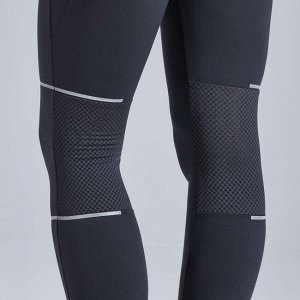 Тайтсы для бега утепленные женские kiprun warm черные kiprun