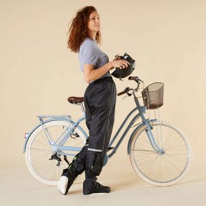 Водонепроницаемые велосипедные брюки чёрные 100 BTWIN
