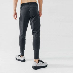 DECATHLON БРЮКИ УТЕПЛЕННЫЕ ДЛЯ БЕГА МУЖСКИЕ RUN WARM+ ЗАУЖЕННОГО КРОЯ СЕРЫЕ KALENJI