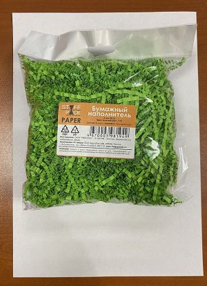 Бумажный наполнитель, Ярко-зелёный (арт. 119), 3 мм , 50 грамм