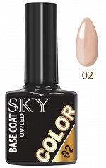 Камуфлирующая база для гель лака Base Coat Color Sky 10 мл №02