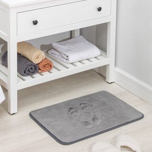 Коврик SAVANNA Memory foam, 40?60 см, цвет серый