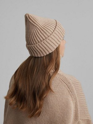 Aim Clothing Шапка-бини крупной вязки, бежевый