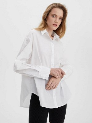Aim Clothing Рубашка свободного кроя с защипами, белый