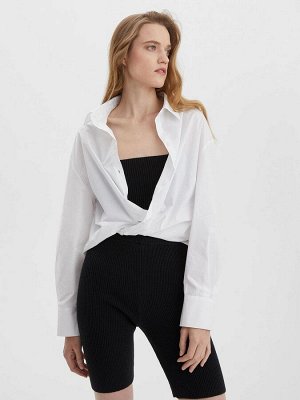 Aim Clothing Рубашка свободного кроя с защипами, белый
