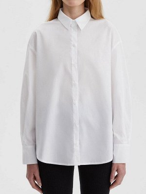 Aim Clothing Рубашка свободного кроя с защипами, белый